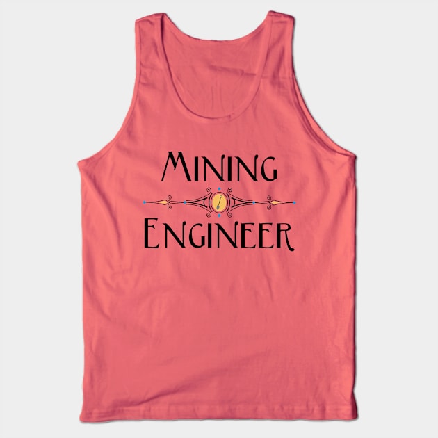 Mining Engineer Decorative Line Tank Top by Barthol Graphics